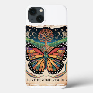 LGBTQマヤンバタフライアート レインボープライド iPhone 13ケース