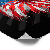 LGBTQメモリアルデーアメリカフラッグレインボー ポスター (角)