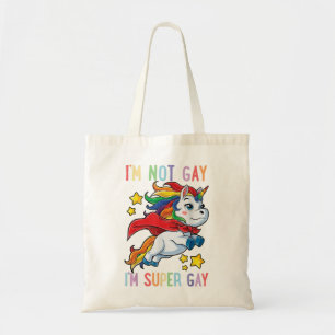 LGBTQユニコーンすごいゲイプライドLGBT Ally Rainbow Fl トートバッグ