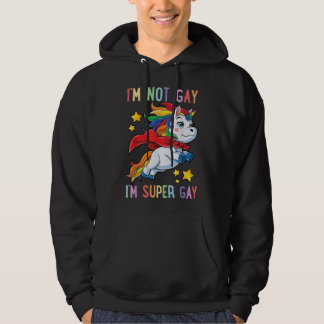 LGBTQユニコーンすごいゲイプライドLGBT Ally Rainbow Fl パーカ