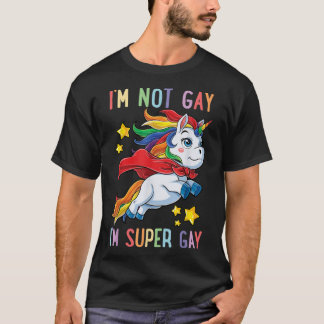 LGBTQユニコーンすごいゲイプライドLGBT Ally Rainbow Fl Tシャツ