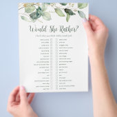 LGBTQユーカリブライダルシャワーゲーム チラシ (手)