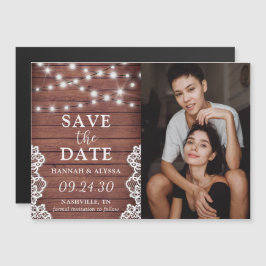 LGBTQライト素朴フォト磁気 マグネット招待状