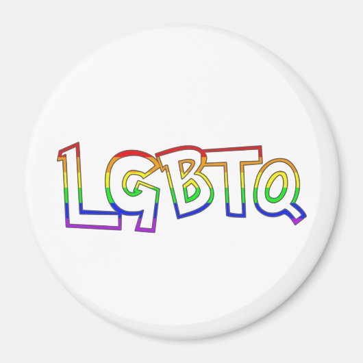 LGBTQラベル | LGBTQ+プライド マグネット (正面)