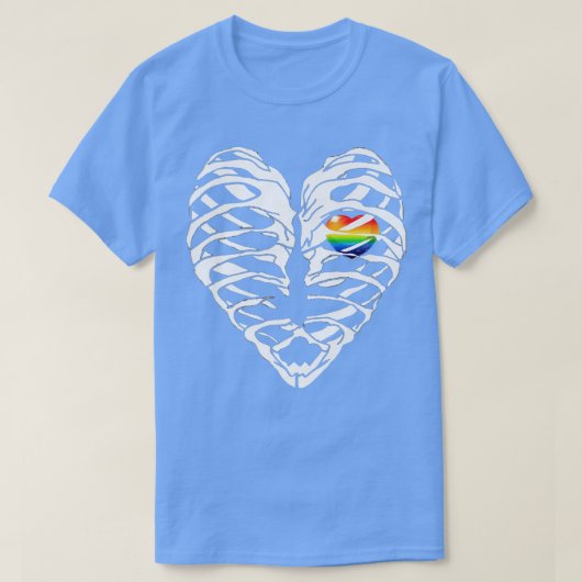 LGBTQリブケージレインボープライドハートゲイレズビアンBi H Tシャツ (デザイン正面)
