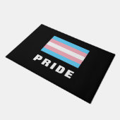 LGBTQレインボントランゲンプライド国旗カスタム文字 ドアマット (アングル)