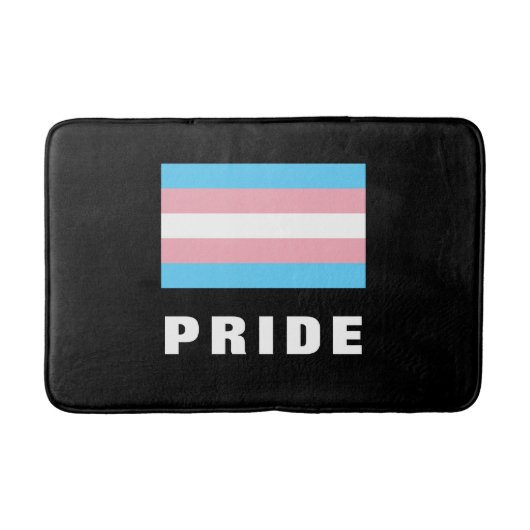 LGBTQレインボントランゲンプライド国旗カスタム文字 バスマット (正面)