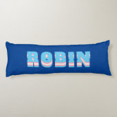 LGBTQレインボントランゲンプライド国旗名前をカスタムする ボディピロー (裏面)