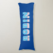 LGBTQレインボントランゲンプライド国旗名前をカスタムする ボディピロー (正面縦)