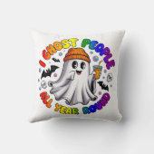 LGBTQレインボーおかしなハロウィーン – I幽霊の人々 クッション (裏面)