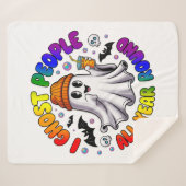 LGBTQレインボーおかしなハロウィーン – I幽霊の人々 シェルパブランケット (正面(横))