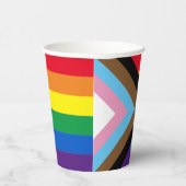 LGBTQレインボーインクルーシブゲイプライド進歩国旗 紙コップ (右)