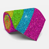 LGBTQレインボーグリッタースティープゲイプライドスパークルズ ネクタイ (ロール)