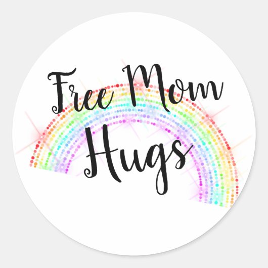 LGBTQレインボーゲイまたはレズビアンプライド ラウンドシール (正面)