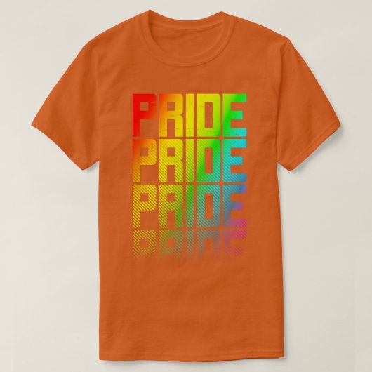 LGBTQレインボーゲイプライド文字フェードグラフィック Tシャツ (デザイン正面)