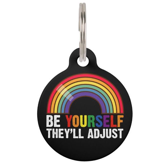 LGBTQレインボーゲイプライド ペット　ネームタグ (正面)