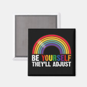 LGBTQレインボーゲイプライド マグネット (正面/裏面)