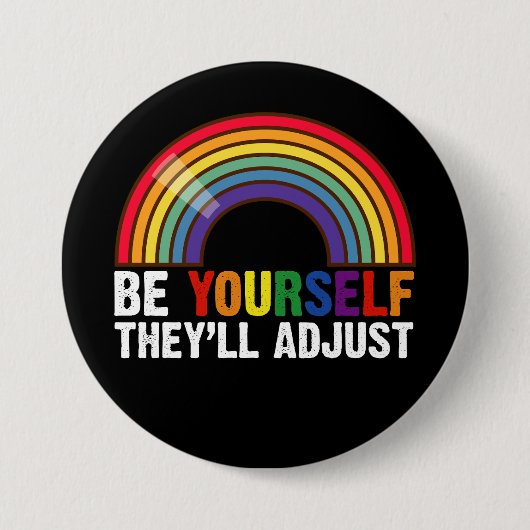 LGBTQレインボーゲイプライド 缶バッジ (正面)