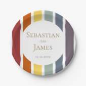 LGBTQレインボーゲイ結婚ズ ペーパープレート (正面)