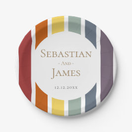 LGBTQレインボーゲイ結婚ズ ペーパープレート