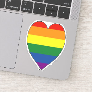 lgbtqレインボーハート シール