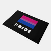 LGBTQレインボーバイセクシャルプライド国旗のカスタム文字 ドアマット (アングル)