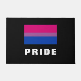 LGBTQレインボーバイセクシャルプライド国旗のカスタム文字 ドアマット