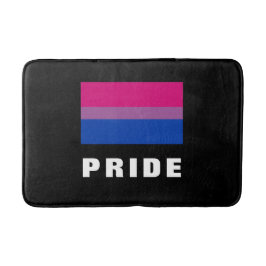 LGBTQレインボーバイセクシャルプライド国旗のカスタム文字 バスマット