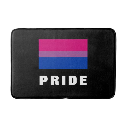 LGBTQレインボーバイセクシャルプライド国旗のカスタム文字 バスマット (正面)