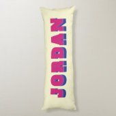 LGBTQレインボーバイセクシャルプライド国旗名前をカスタムする ボディピロー (裏面 (縦))