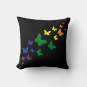 LGBTQレインボーバタフライトレイル クッション (正面)