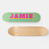 LGBTQレインボーパンセクシャルプライド国旗名前をカスタムする スケートボード (横)