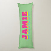 LGBTQレインボーパンセクシャルプライド国旗名前をカスタムする ボディピロー (裏面 (縦))