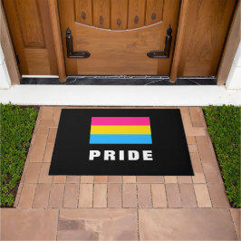 LGBTQレインボーパンセクシャルプライド旗カスタム文字 ドアマット
