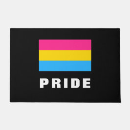 LGBTQレインボーパンセクシャルプライド旗カスタム文字 ドアマット