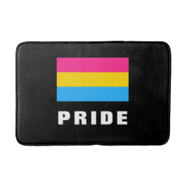 LGBTQレインボーパンセクシャルプライド旗カスタム文字 バスマット