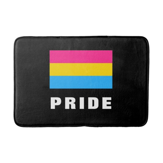 LGBTQレインボーパンセクシャルプライド旗カスタム文字 バスマット (正面)