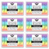 LGBTQレインボーヒゲ油ラベル（具材） シール (正面)