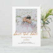 LGBTQレインボーフォトの日付をパーソナライズされた保存 セーブザデート (スタンド正面)