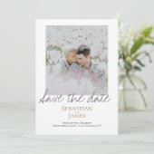 LGBTQレインボーフォトの日付をパーソナライズされた保存 セーブザデート (スタンド正面)