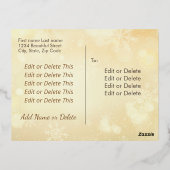 LGBTQレインボーフラッグイエズクロスメリークリスマス 箔シーズンポストカード (裏面)