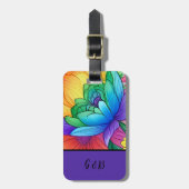 lgbtqレインボーフローラ ラゲッジタグ (正面縦)