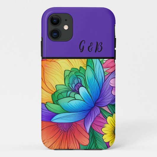 lgbtqレインボーフローラ Case-Mate iPhoneケース (裏面)
