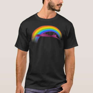 LGBTQレインボープライドワシントンDCスカイラインプレミアム Tシャツ