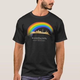 LGBTQレインボープライドワシントンDCスカイラインプレミアム Tシャツ