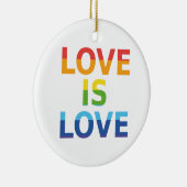 LGBTQレインボーモダントカスタム写真 セラミックオーナメント (右)