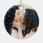 LGBTQレインボーモダントカスタム写真 セラミックオーナメント (裏面)