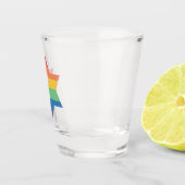 LGBTQレインボーユダヤ人スターショットグラス ショットグラス (右)