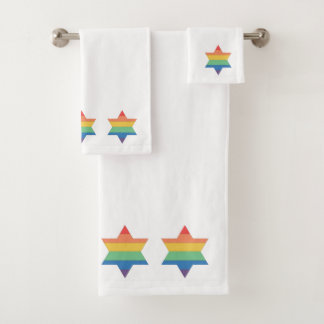 LGBTQレインボーユダヤ人スタータオル バスタオルセット