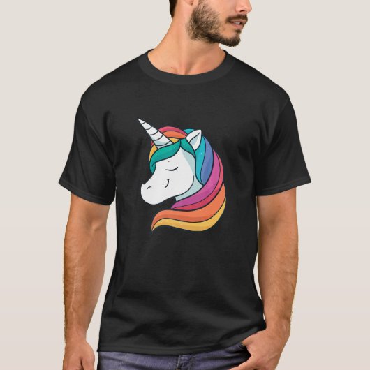 LGBTQレインボーユニコーン Tシャツ (正面)